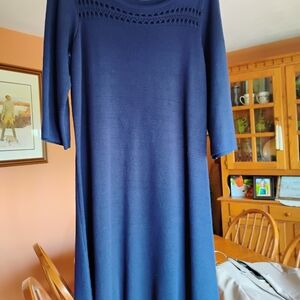 Liz Claiborne Navy Maxi Sweater Dress
